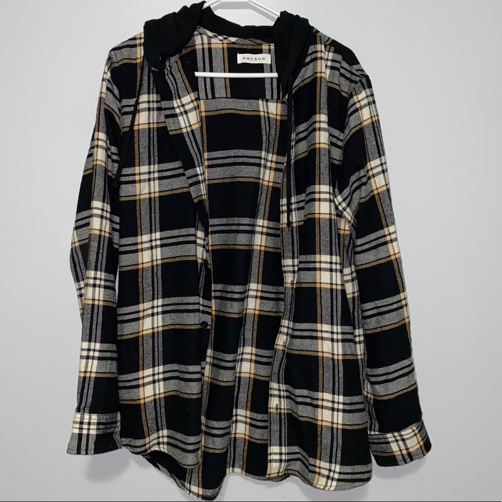 Pacsun men’s hooded flannel
